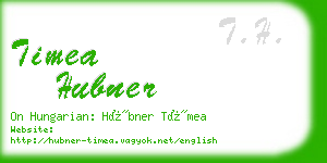 timea hubner business card